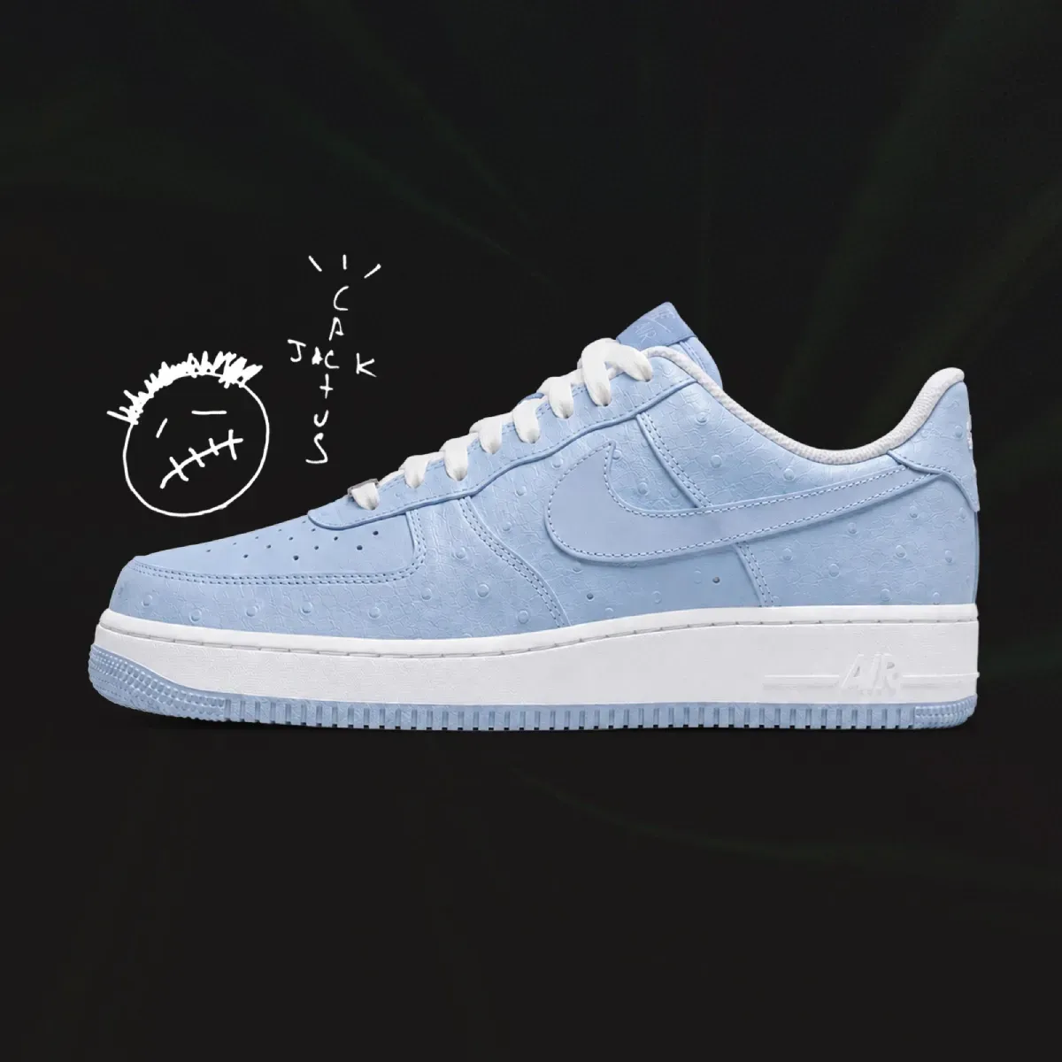 Travis Scott x Nike Air Force 1 Low ' Ice Blue Ostrich